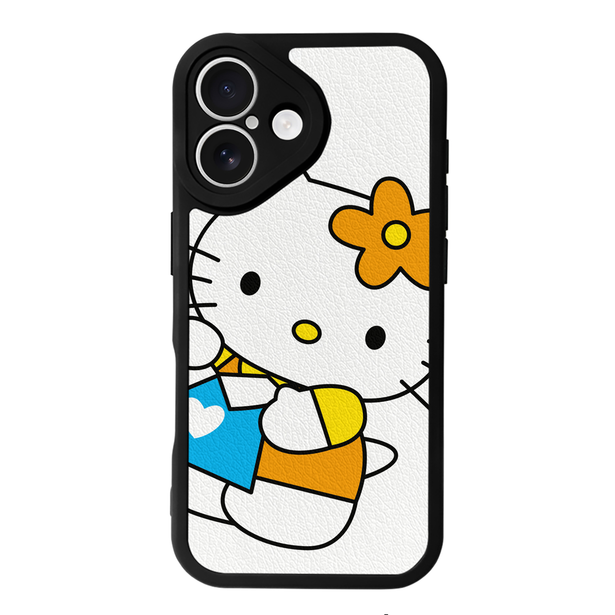 （画像用） Hello Kitty ハローキティ 【iPhone 16シリーズ対応】シリコンスマホケース（レザー調） 材質：シリコン
